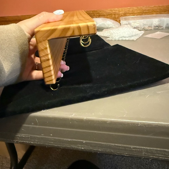 Wooden Jewelry Organizer with Hooks - Picture 2 of 7